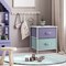 Sorbus Nightstand with 2 Drawers - Steel Frame, Wood Top & Easy Pull Fabric Bins - Great for Home, Bedroom, Office & College Dorm